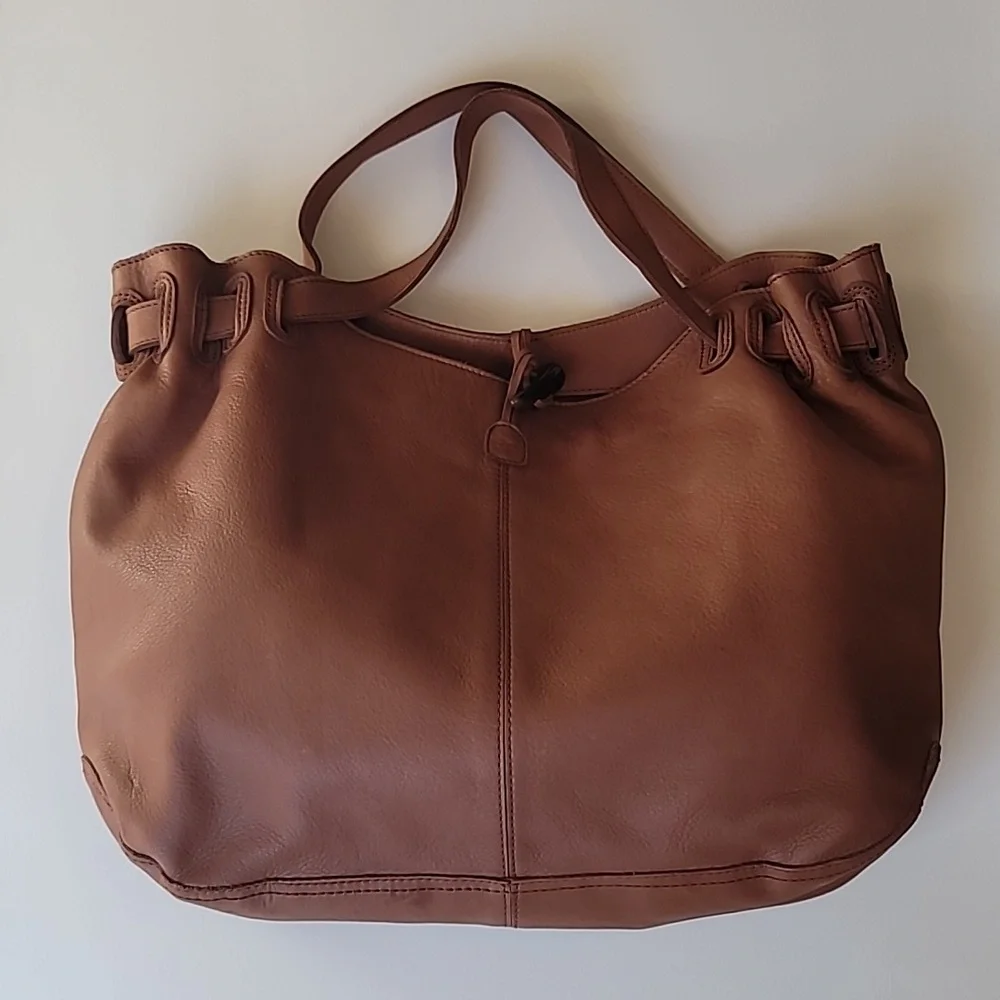 NWOT Old Navy Brown Leather Tote Bag - Picture 7 of 12